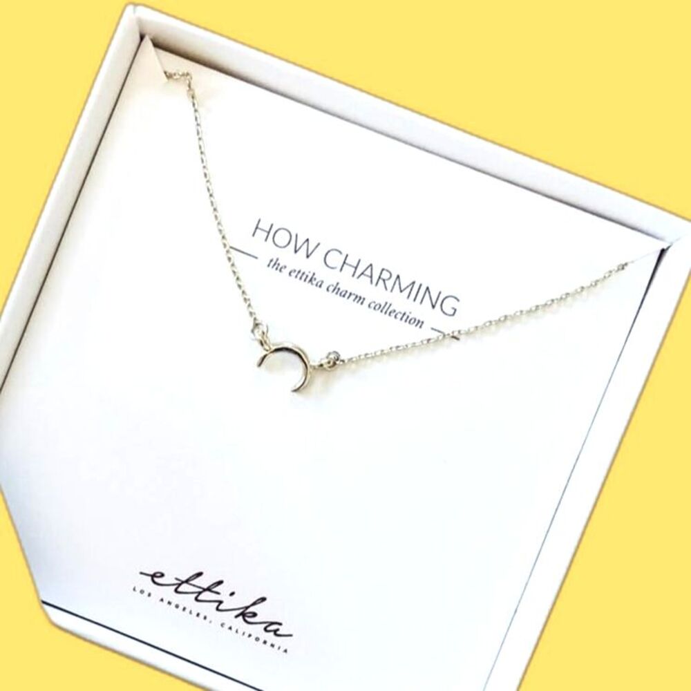 🤩 2/$20 SALE -Ettika Silver Chain Necklace Moon Thin Fairy Whimsical NEW IN BOX